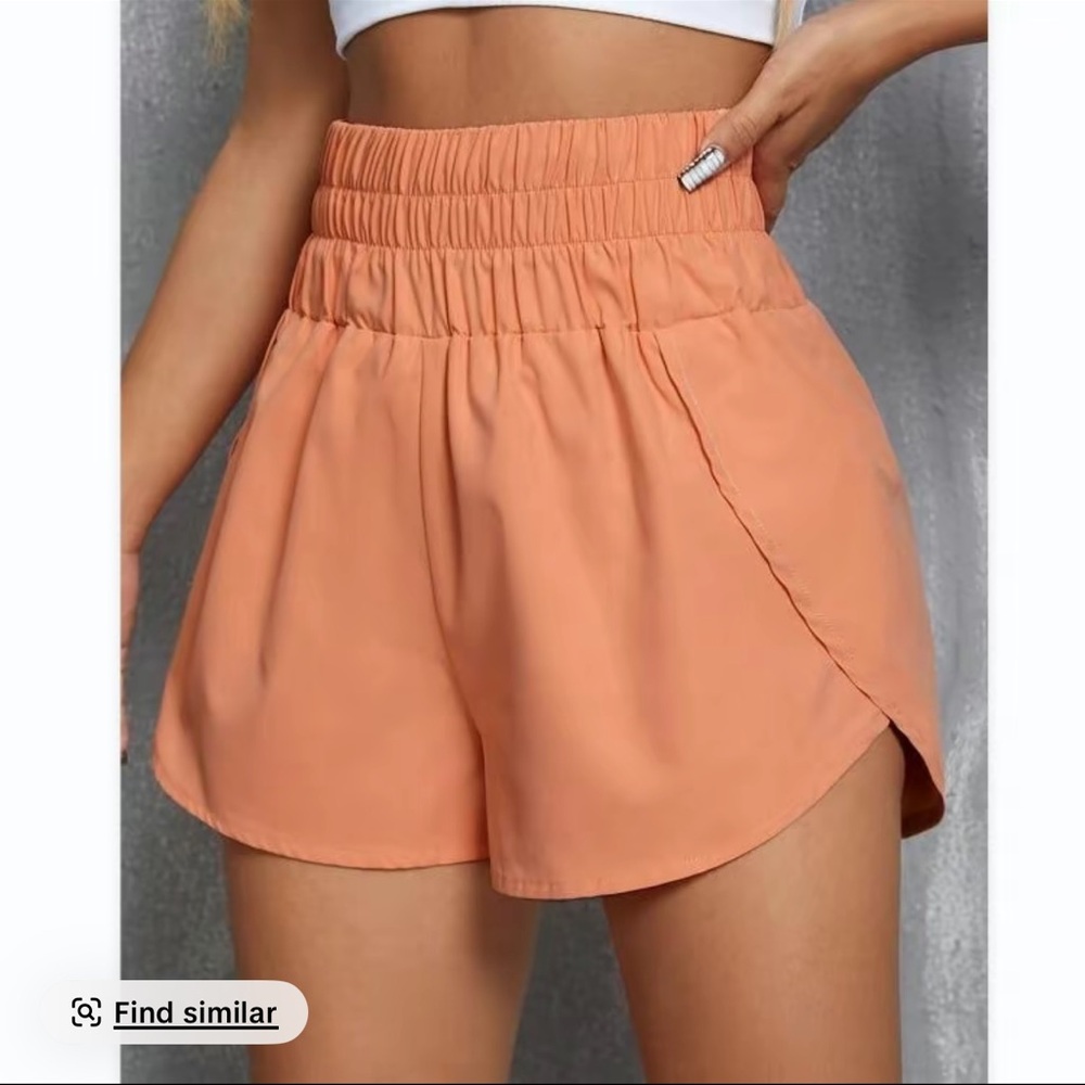 High Waist Peach Shorts for Women